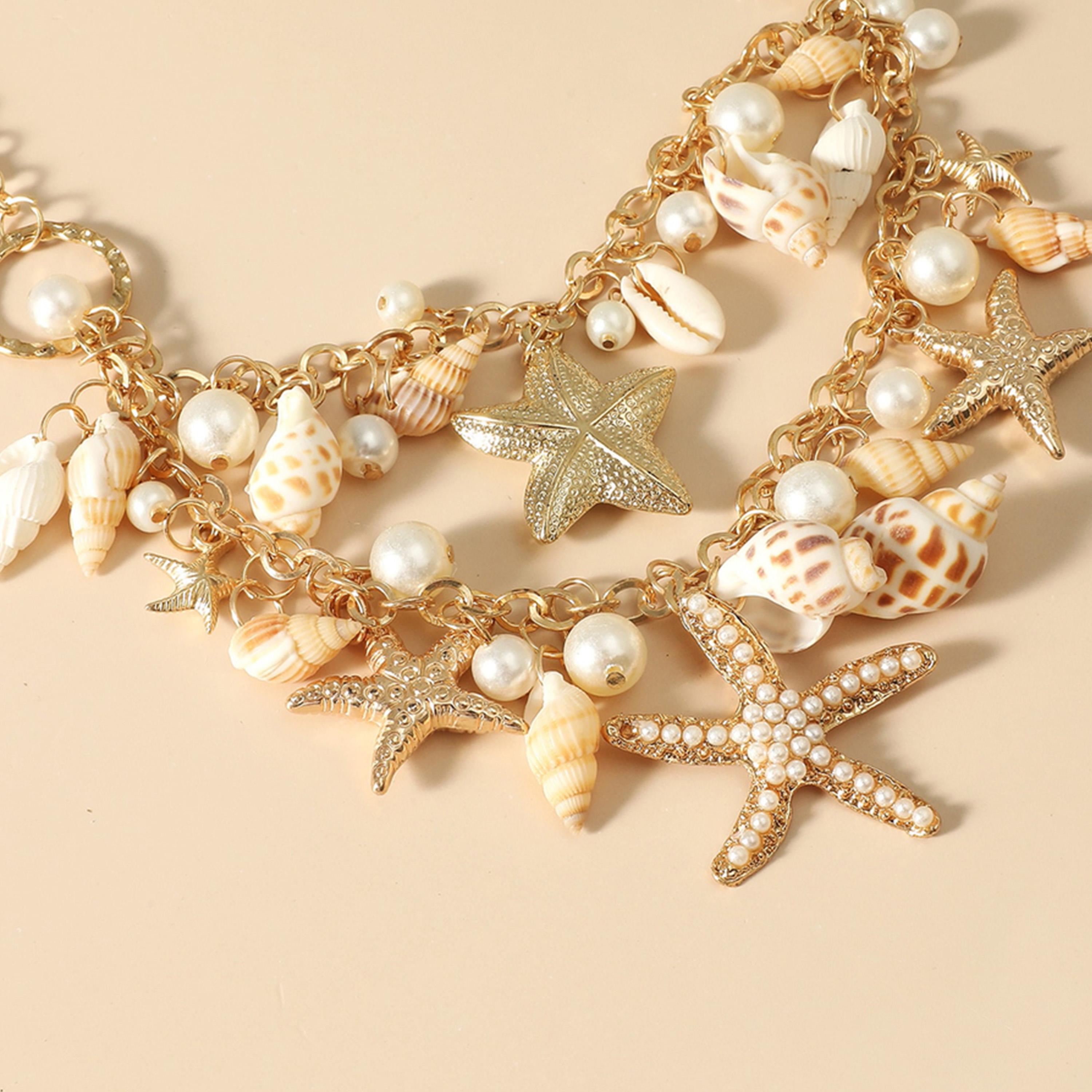 قلادة بتفاصيل صدق بحر ولؤلؤ صناعي-women-watchesandjewellery-jewellery-necklacesandpendants-image-6