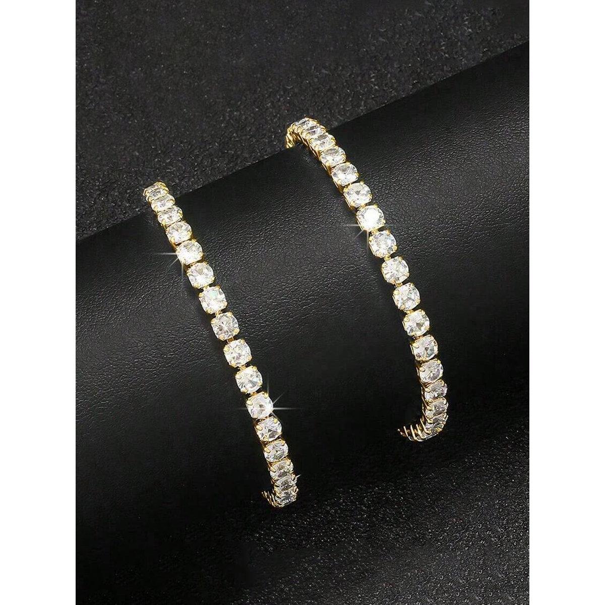 مجموعة من 2 - سوار تنس بتفاصيل مُنمقة-women-watchesandjewellery-jewellery-banglesandbracelets-image-2