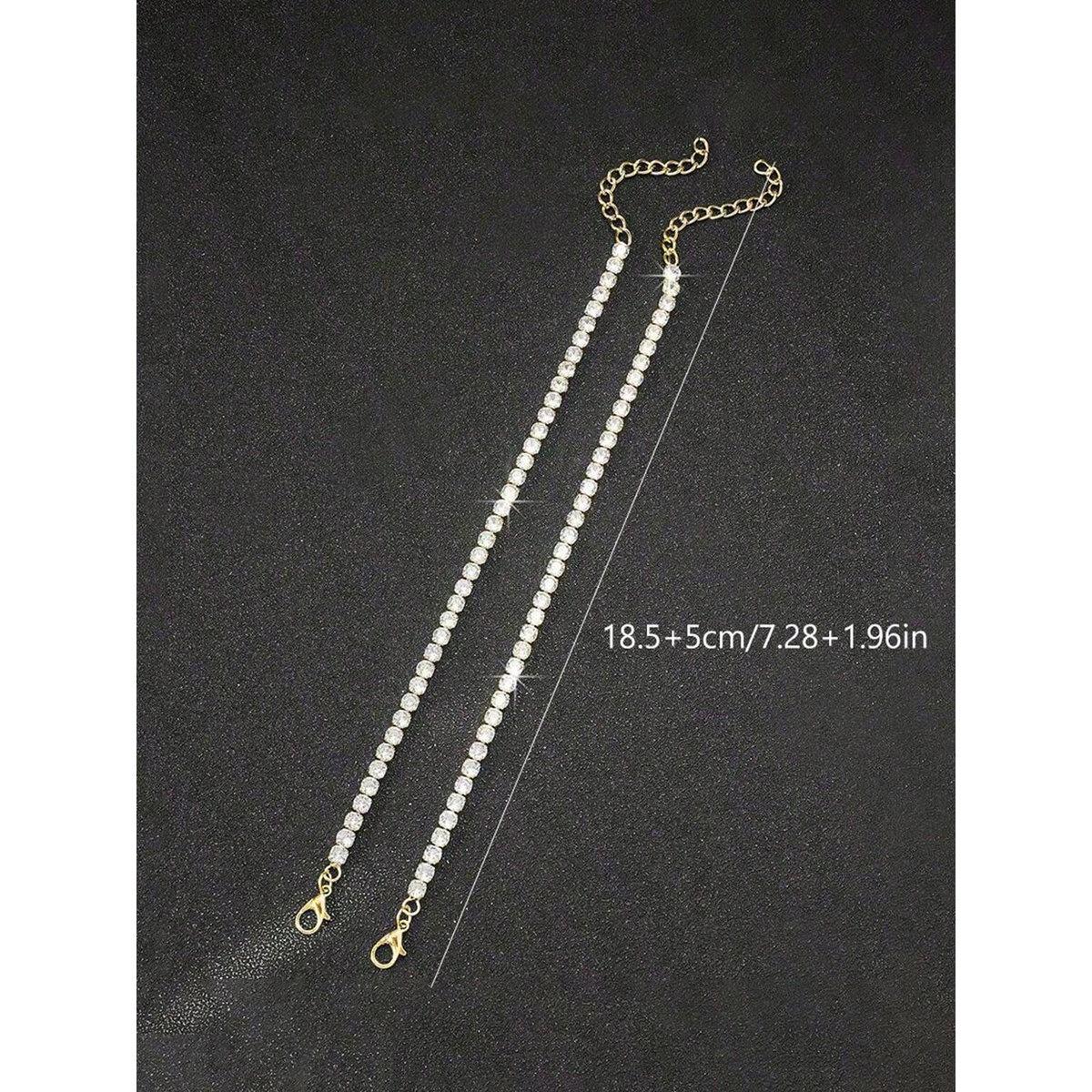 مجموعة من 2 - سوار تنس بتفاصيل مُنمقة-women-watchesandjewellery-jewellery-banglesandbracelets-image-4