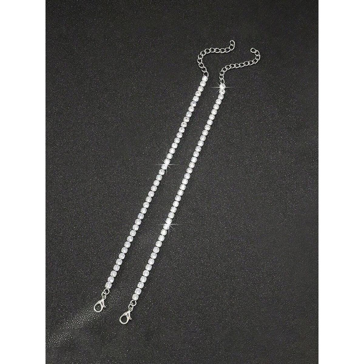 Take Two Set of 2 - Embellished Link Tennis Braceletâ€Œ-women-watchesandjewellery-jewellery-banglesandbracelets-image-3