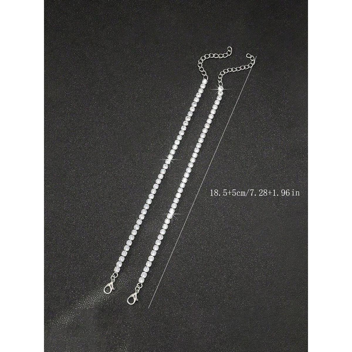 Take Two Set of 2 - Embellished Link Tennis Braceletâ€Œ-women-watchesandjewellery-jewellery-banglesandbracelets-image-5