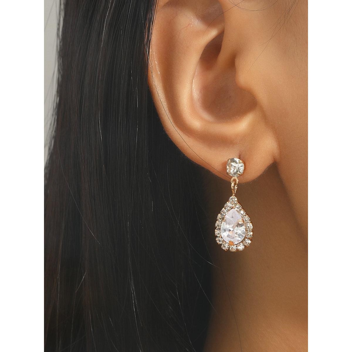 Take Two Embellished Rhinestone Drop Earrings-women-watchesandjewellery-jewellery-earrings-image-1
