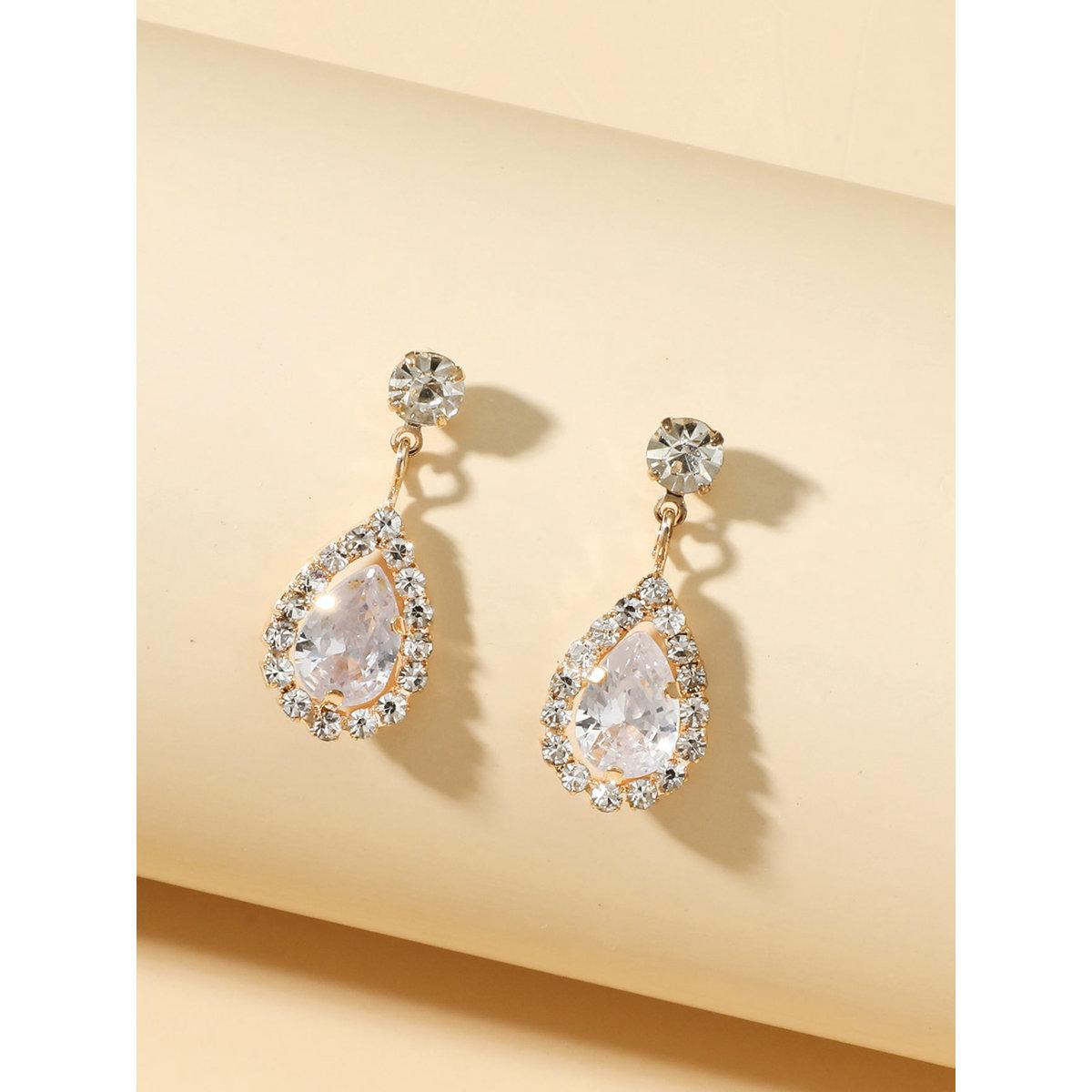 Take Two Embellished Rhinestone Drop Earrings-women-watchesandjewellery-jewellery-earrings-image-4