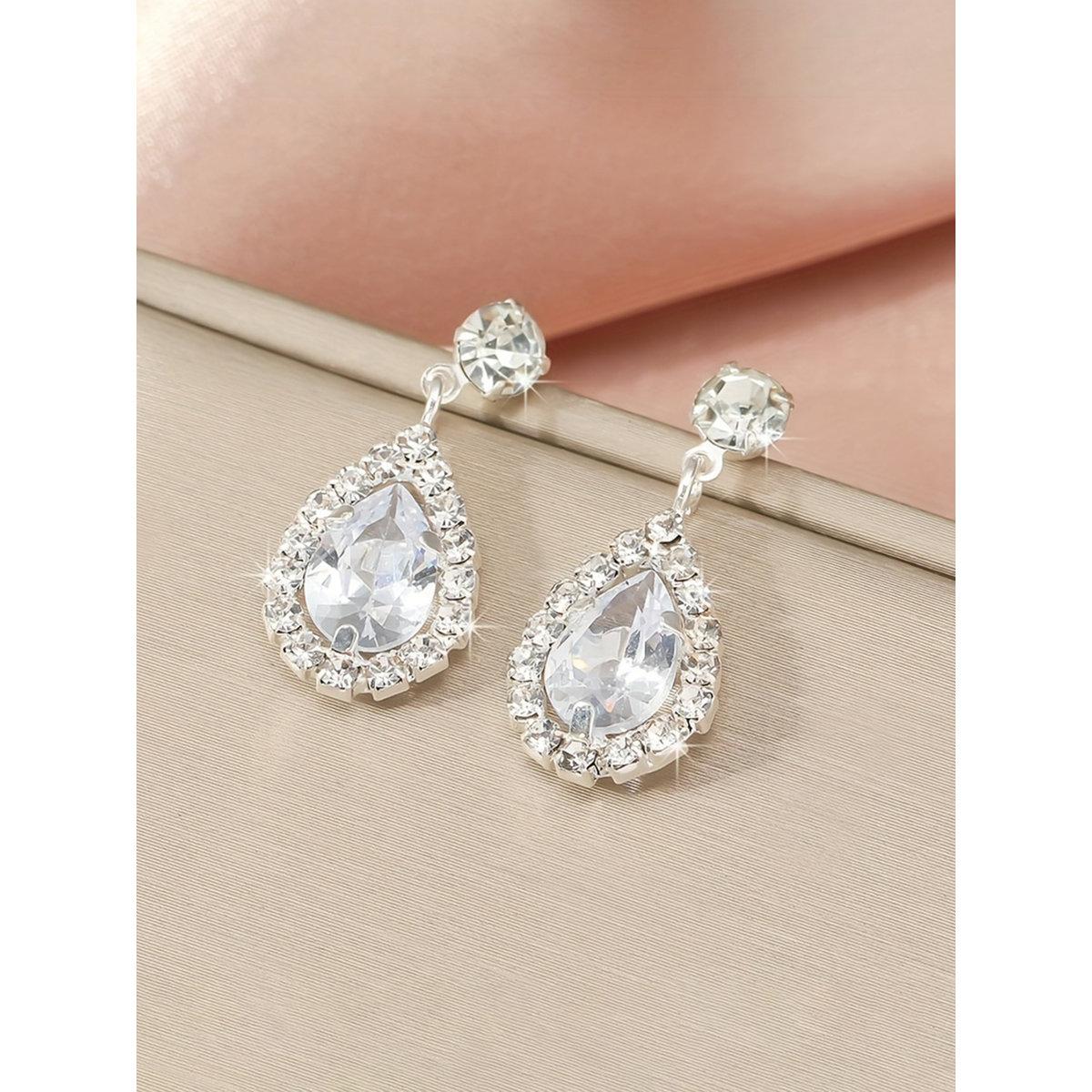 Take Two Embellished Rhinestone Drop Earrings-women-watchesandjewellery-jewellery-earrings-image-3