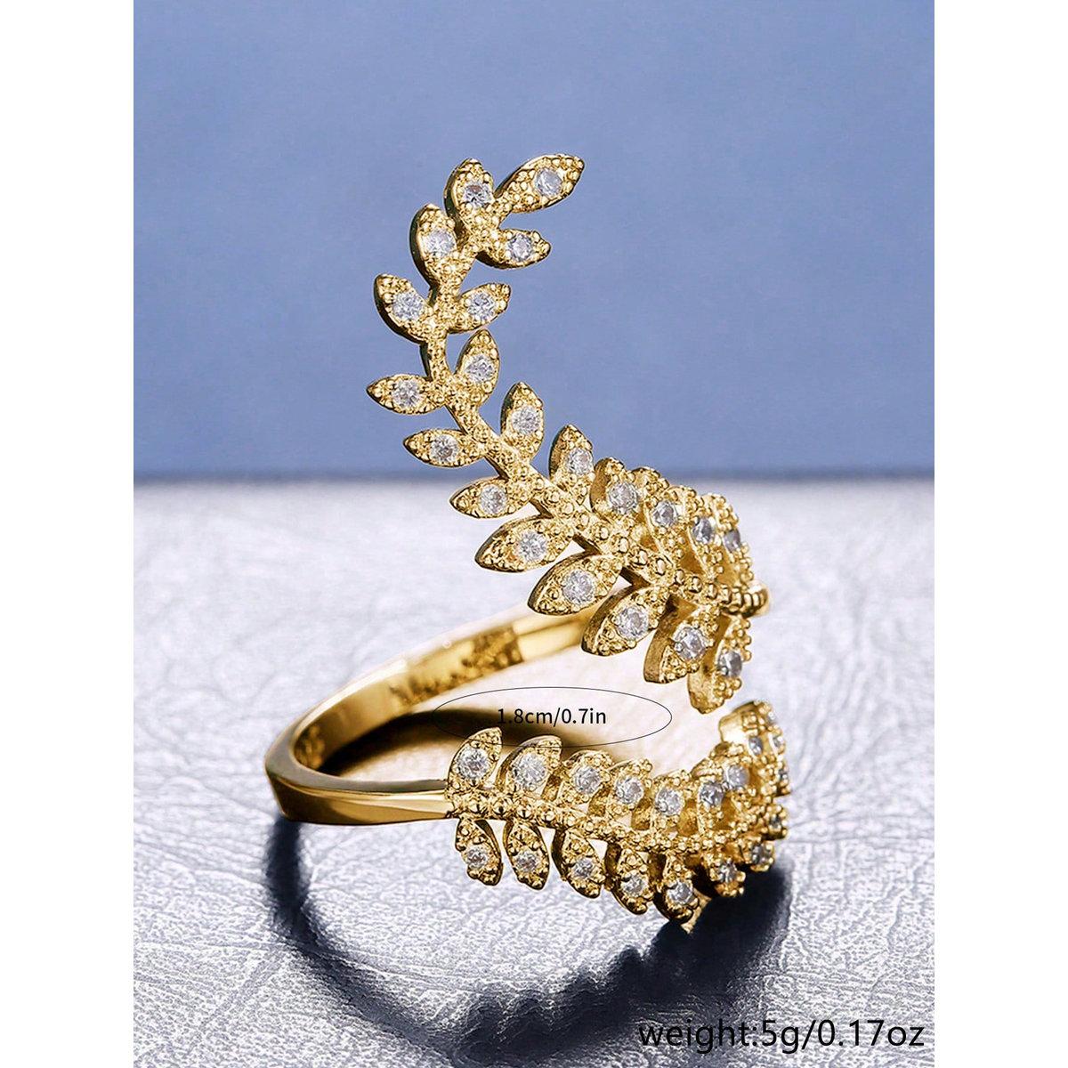 Take Two Leaf Shape Adjustable Ring-women-watchesandjewellery-jewellery-rings-image-3