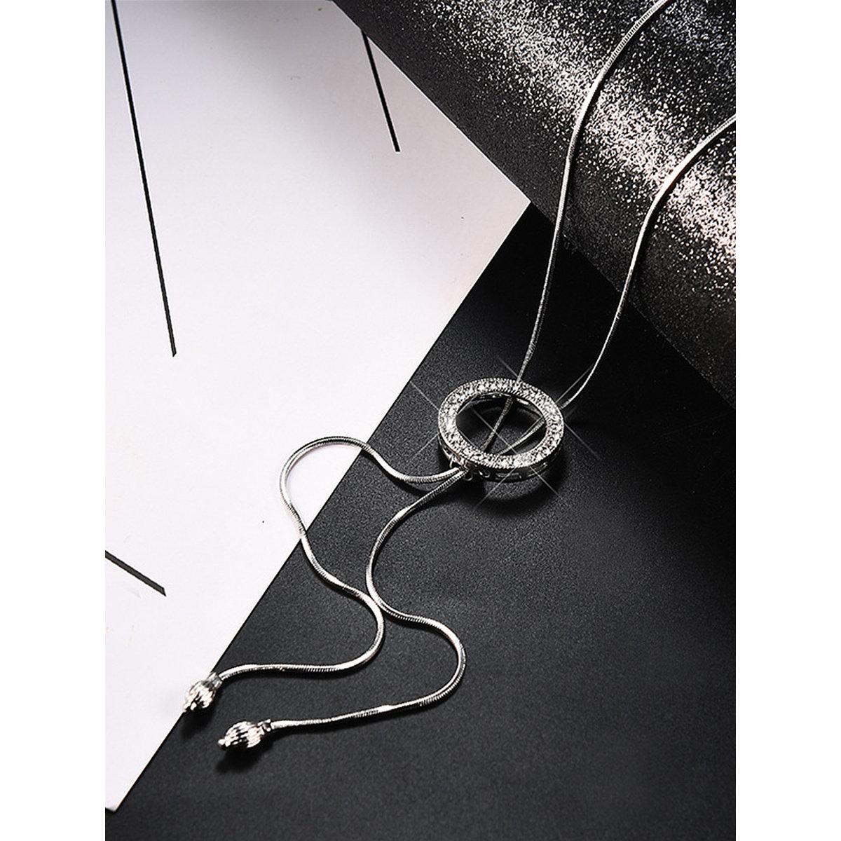 Take Two Embellished Circle Drop Necklace-women-watchesandjewellery-jewellery-necklacesandpendants-image-5
