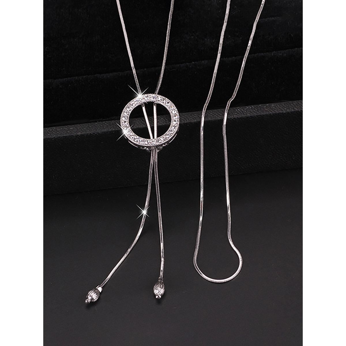 Take Two Embellished Circle Drop Necklace-women-watchesandjewellery-jewellery-necklacesandpendants-image-9