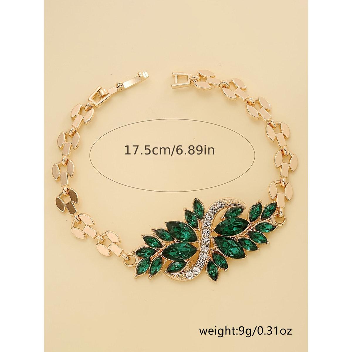 Take Two Embellished Rhinestone Leaf Bracelet-women-watchesandjewellery-jewellery-banglesandbracelets-image-3