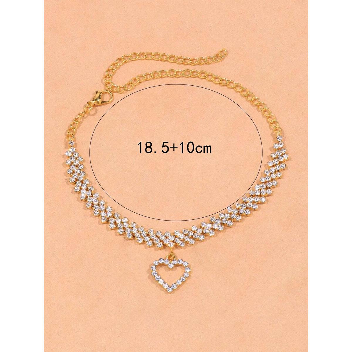 خلخال بتفاصيل مُنمقة مع قلب-women-watchesandjewellery-jewellery-anklets-image-4