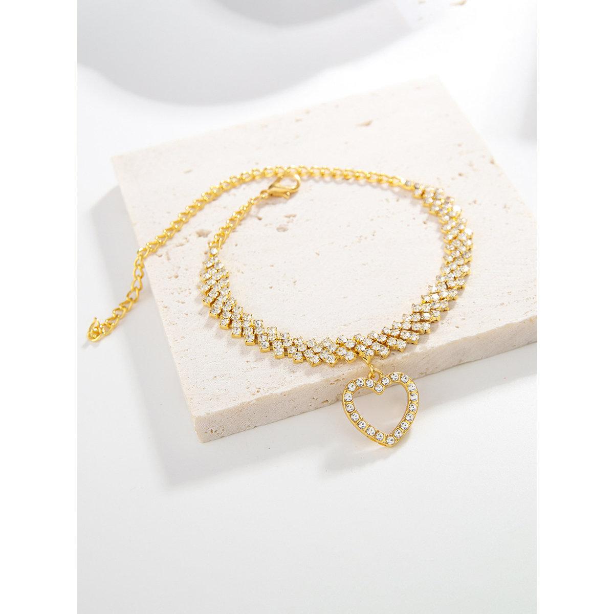 خلخال بتفاصيل مُنمقة مع قلب-women-watchesandjewellery-jewellery-anklets-image-6