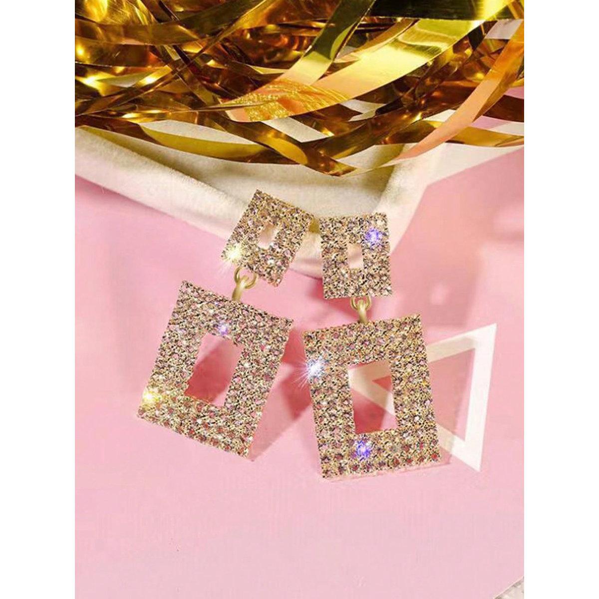 Take Two Embellished Double-Square Earrings-women-watchesandjewellery-jewellery-earrings-image-2