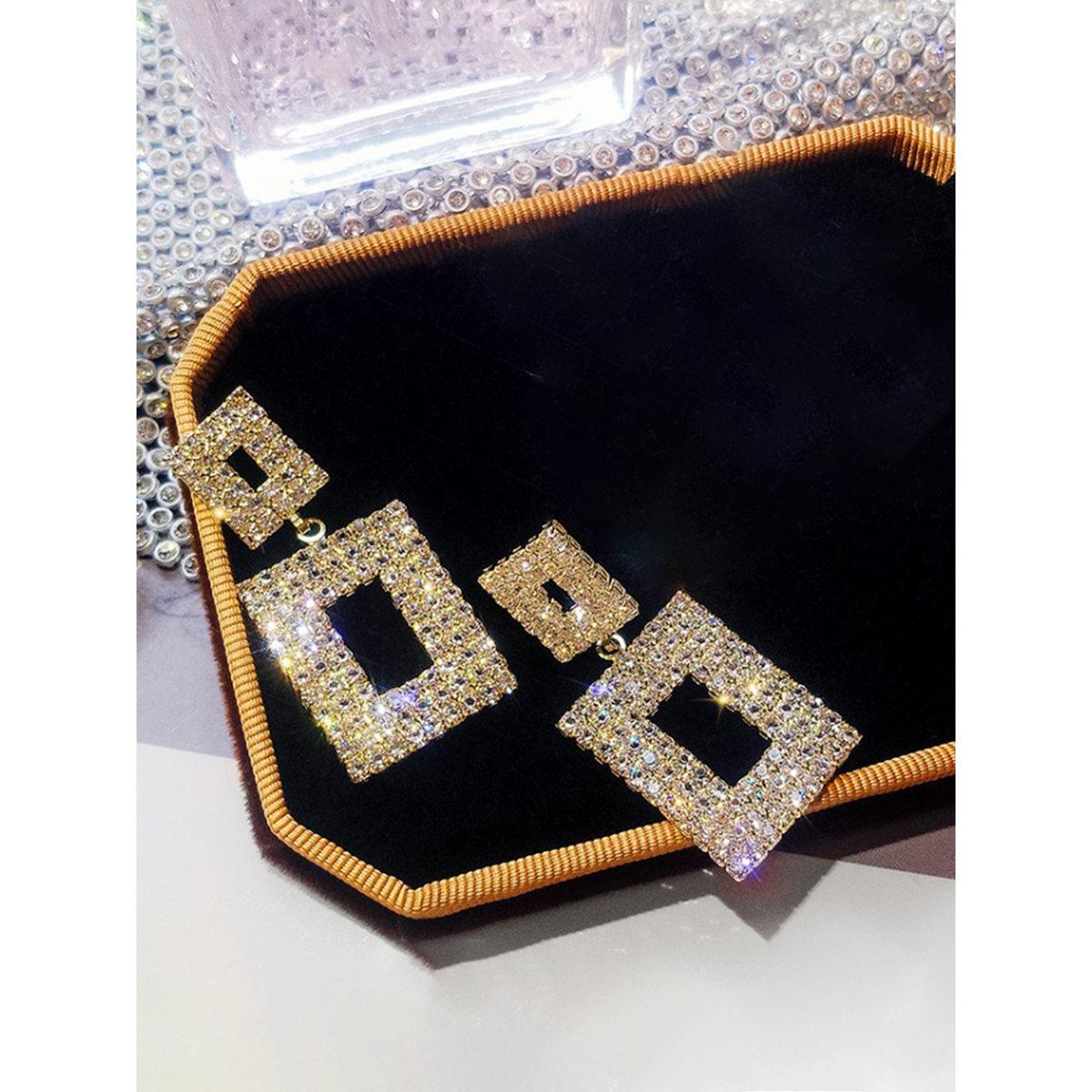 Take Two Embellished Double-Square Earrings-women-watchesandjewellery-jewellery-earrings-image-5