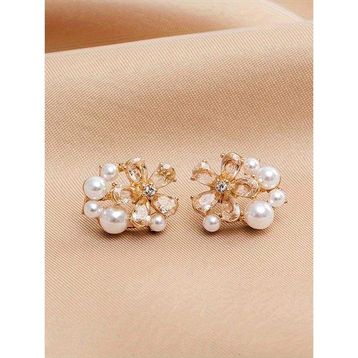أقراط مُنمقة بلؤلؤ صناعي-women-watchesandjewellery-jewellery-earrings-image-4