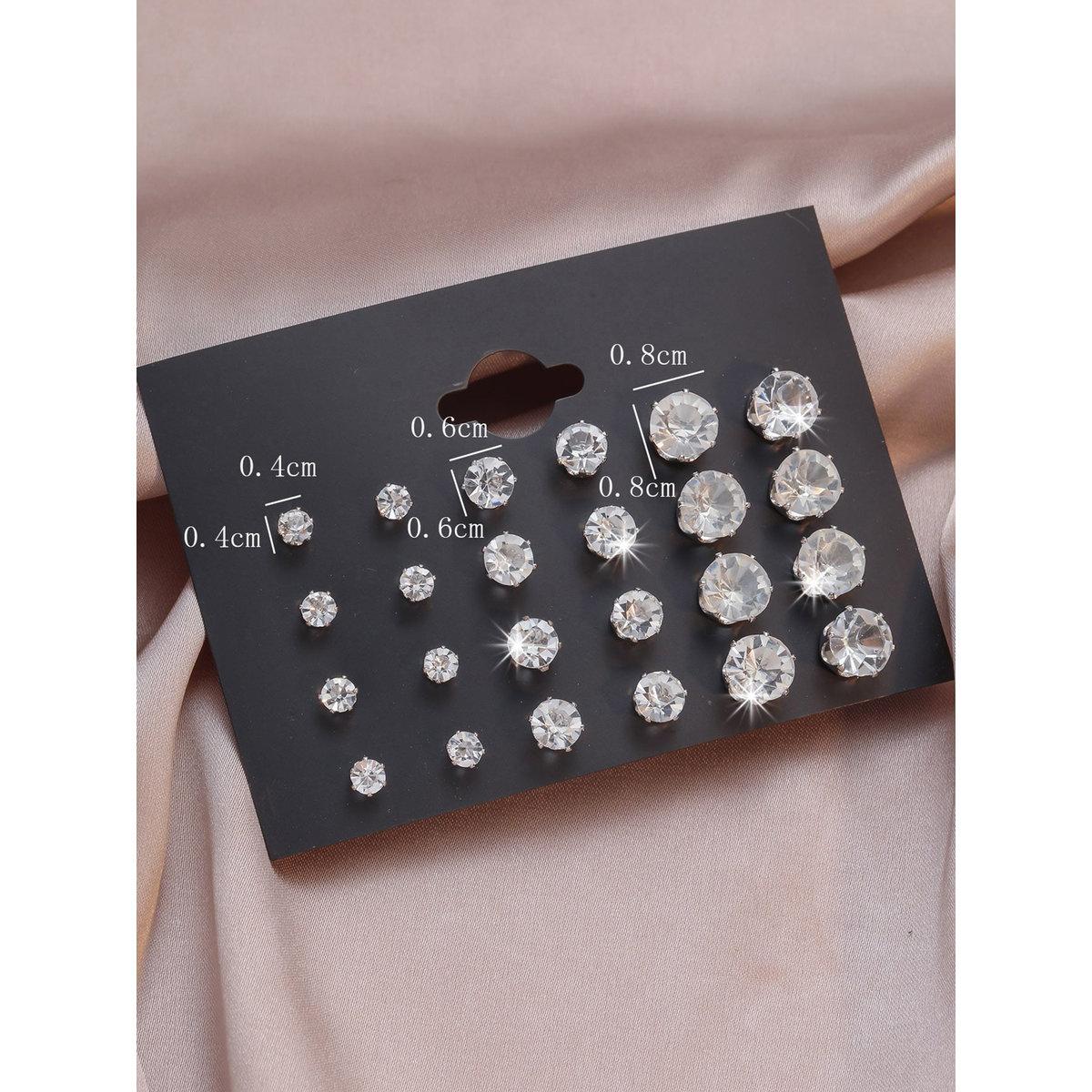 مجموعة من 12 - أقراط بتفاصيل مُنمقة-women-watchesandjewellery-jewellery-earrings-image-2