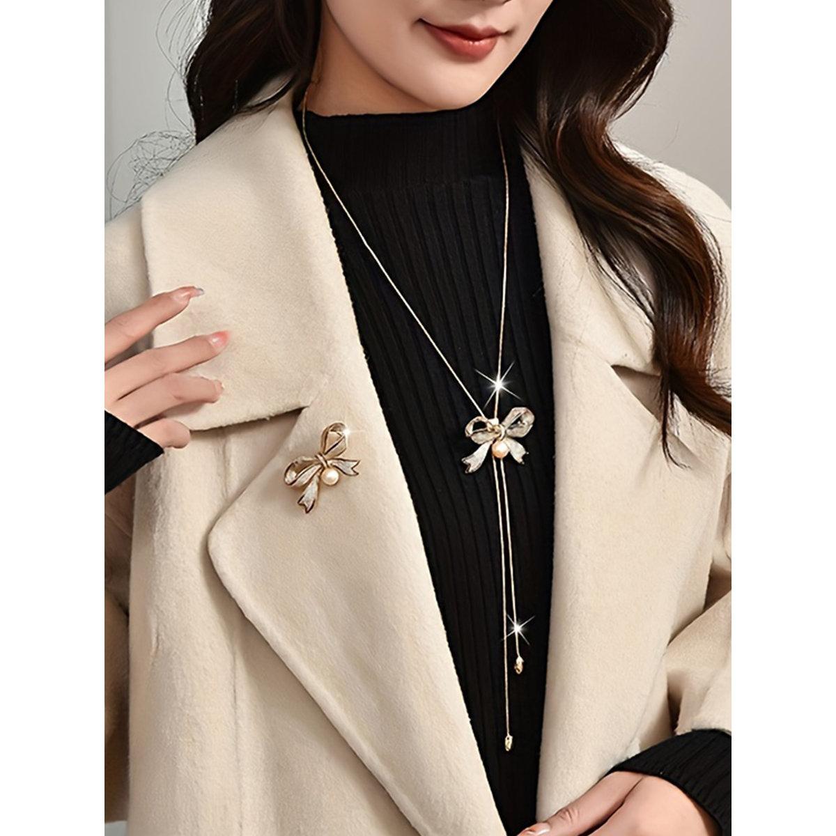 Take Two Embellished Bow Detail Necklace-women-watchesandjewellery-jewellery-necklacesandpendants-image-5