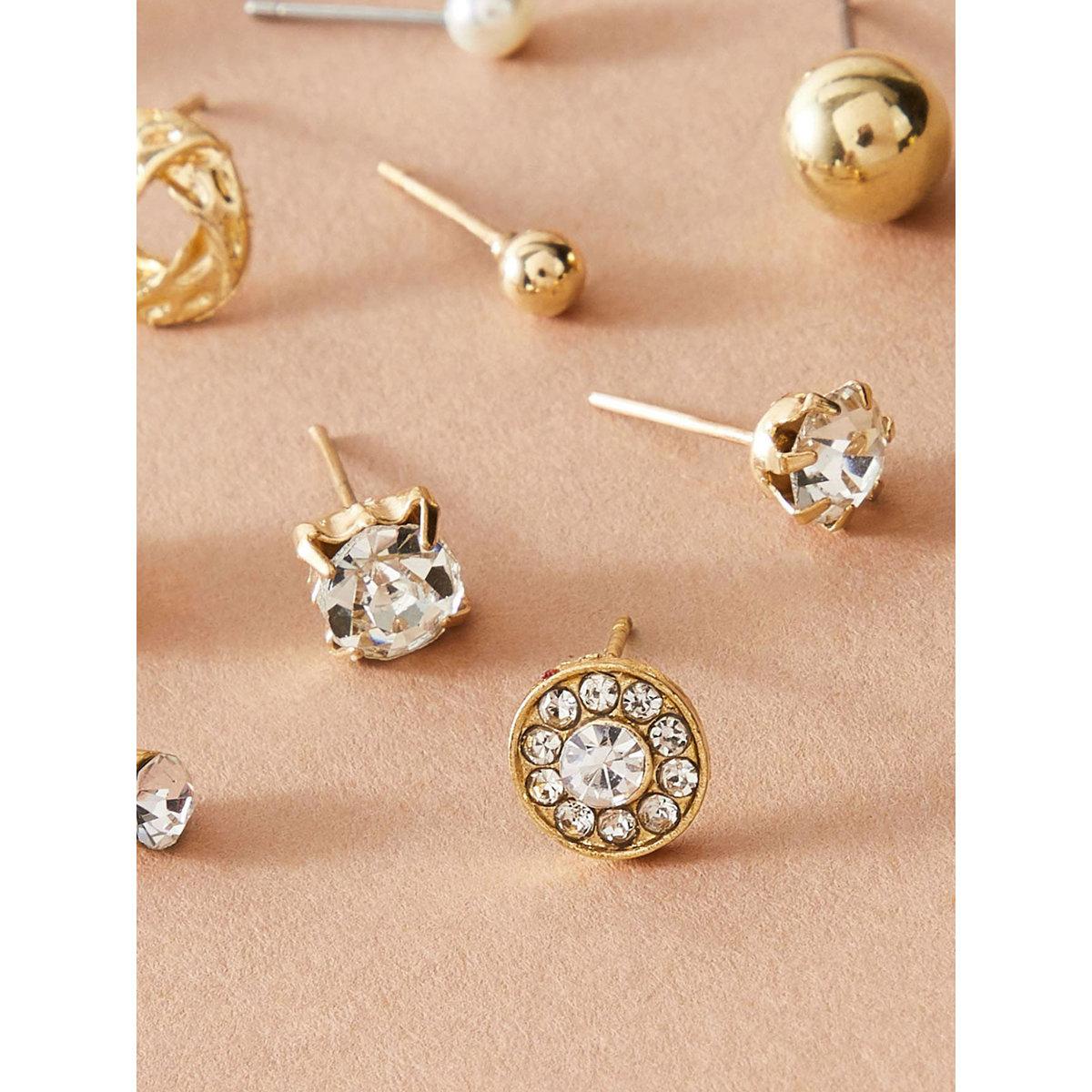 Take Two Set of 12 - Gold Assorted Earrings-women-watchesandjewellery-jewellery-earrings-image-2