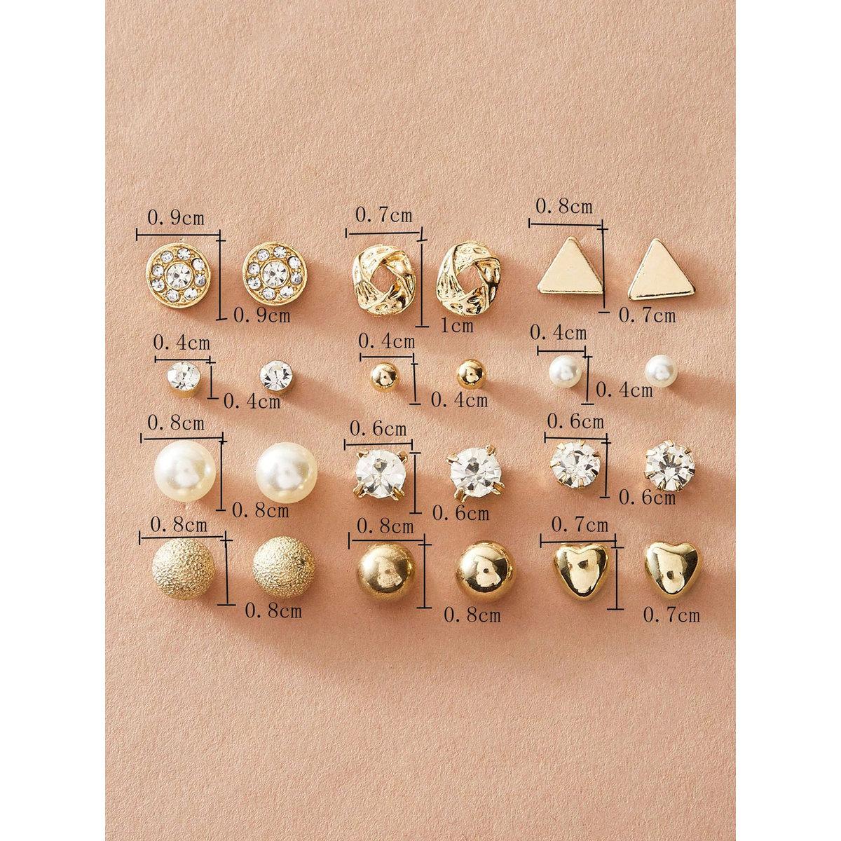 مجموعة من 12 - أقراط متنوعة-women-watchesandjewellery-jewellery-earrings-image-4