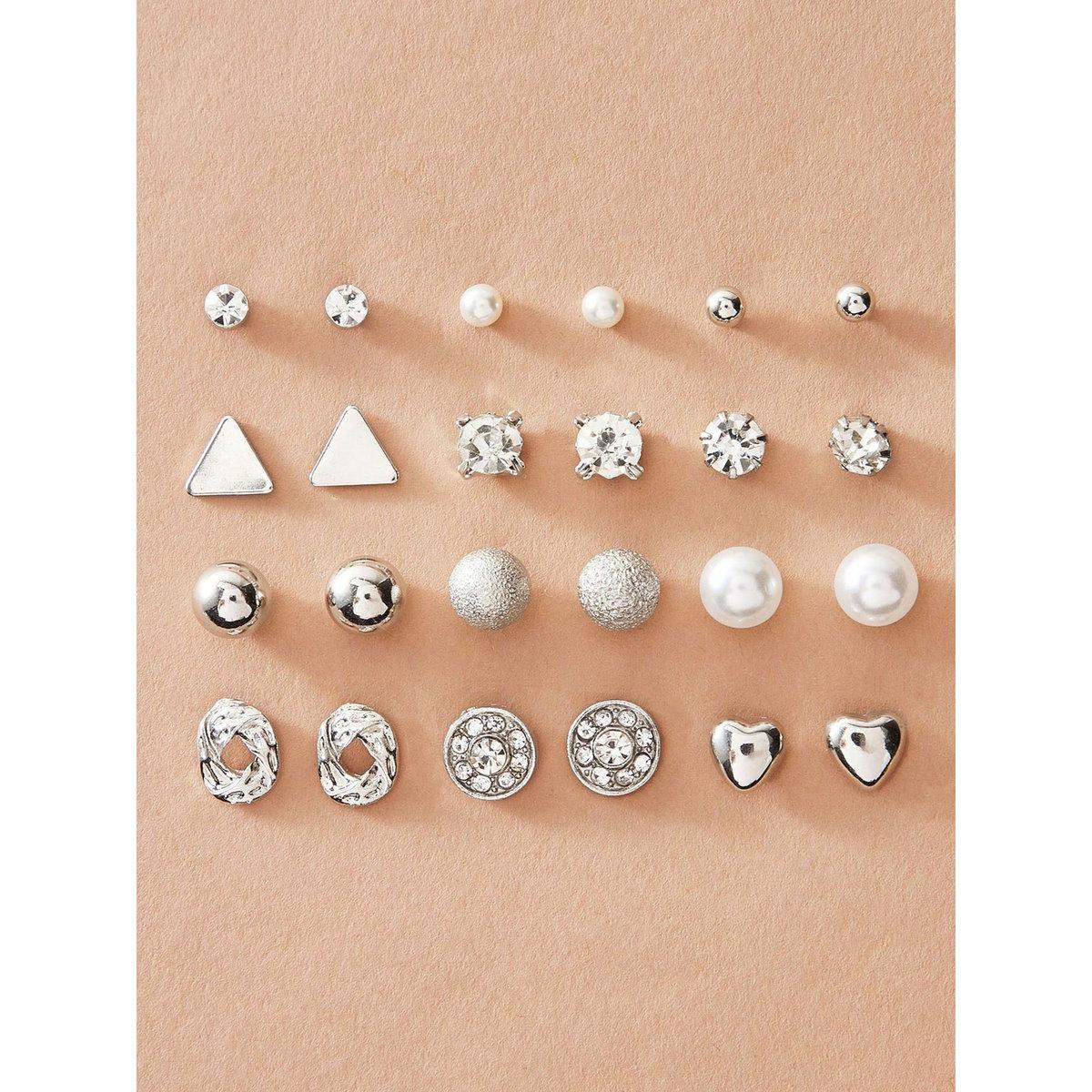 مجموعة من 12 - خواتم متنوعة-women-watchesandjewellery-jewellery-earrings-image-1