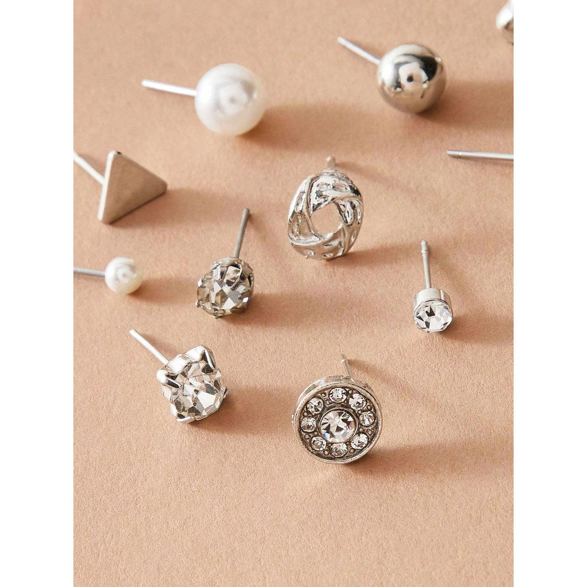 Take Two Set of 12 - Silver Assorted Earrings-women-watchesandjewellery-jewellery-earrings-image-2