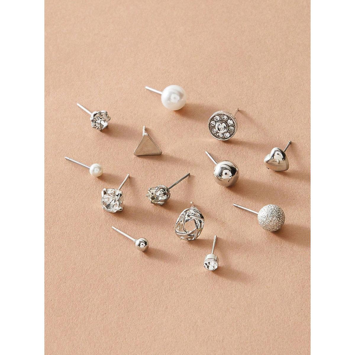 Take Two Set of 12 - Silver Assorted Earrings-women-watchesandjewellery-jewellery-earrings-image-3
