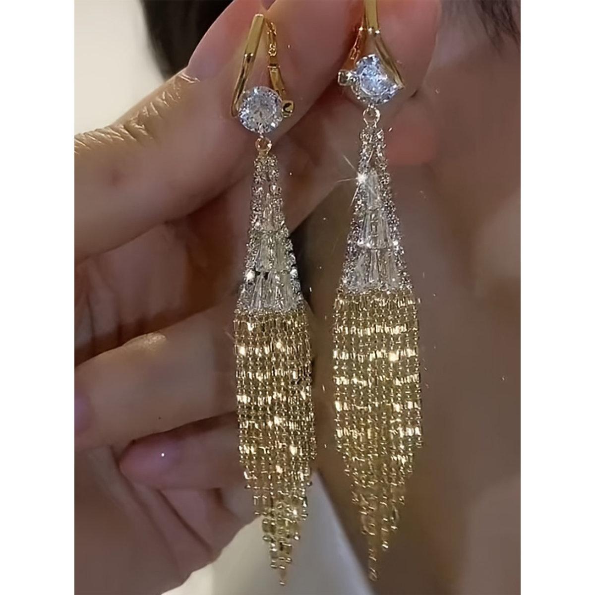 Take Two Embellished Tassel Earrings-women-watchesandjewellery-jewellery-earrings-image-1