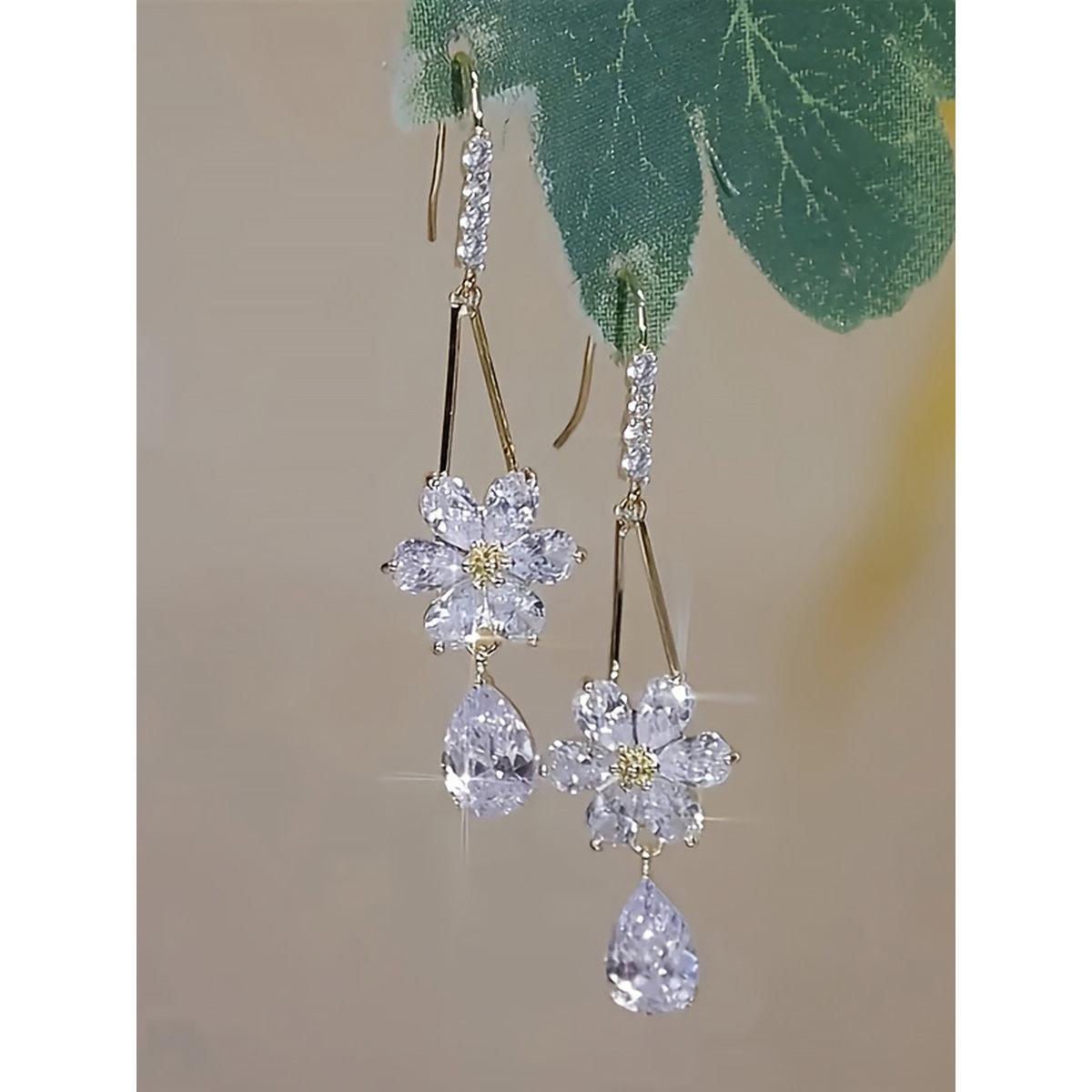 Take Two Faux Crystal Floral Drop Earrings-women-watchesandjewellery-jewellery-earrings-image-6
