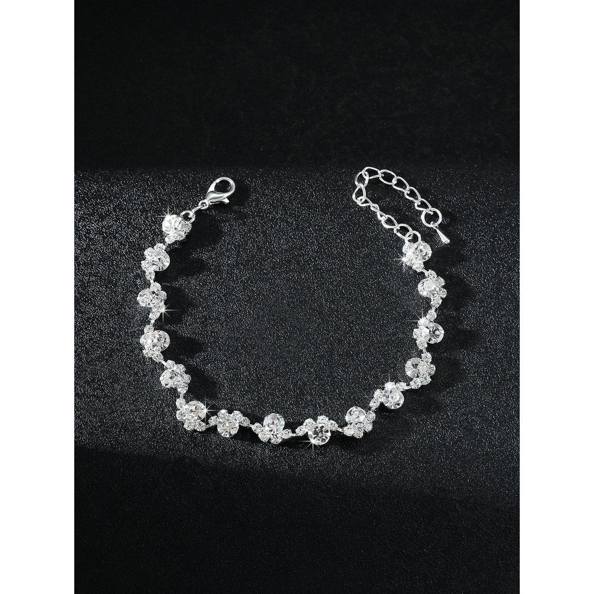 Take Two Rhinestone Flower Bracelet-women-watchesandjewellery-jewellery-banglesandbracelets-image-2