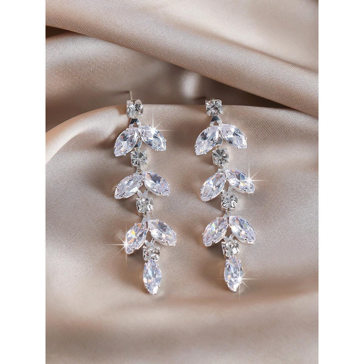 أقراط بُحلي متدلي على شكل زهرة-women-watchesandjewellery-jewellery-earrings-image-3