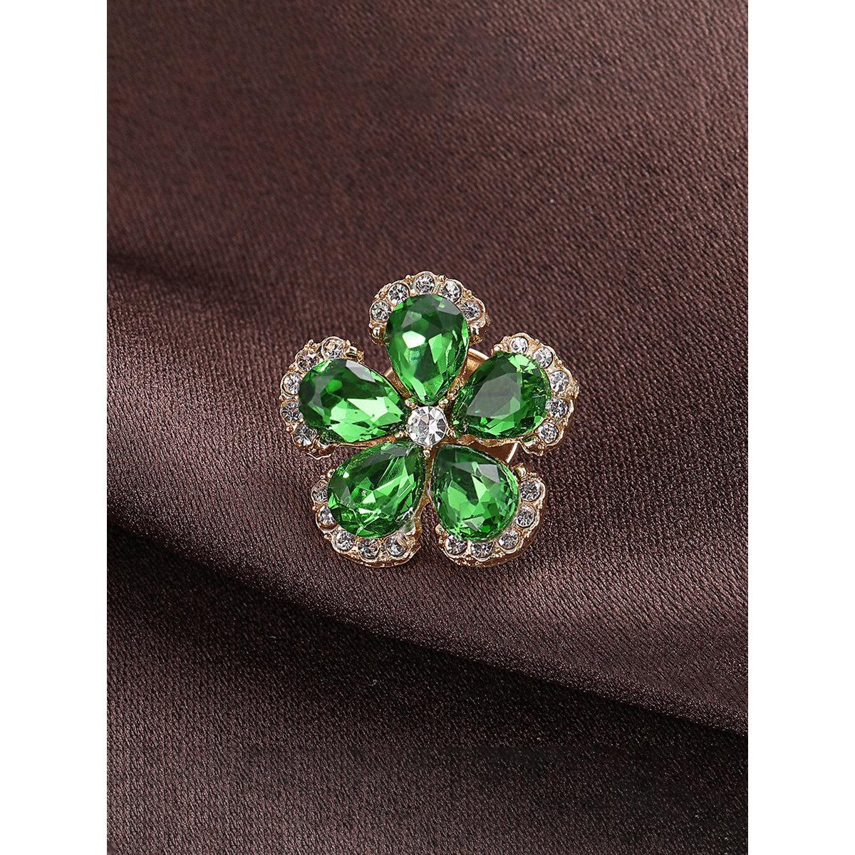 Take Two Rhinestone Flower Embellished Brooch-women-watchesandjewellery-jewellery-brooches-image-2