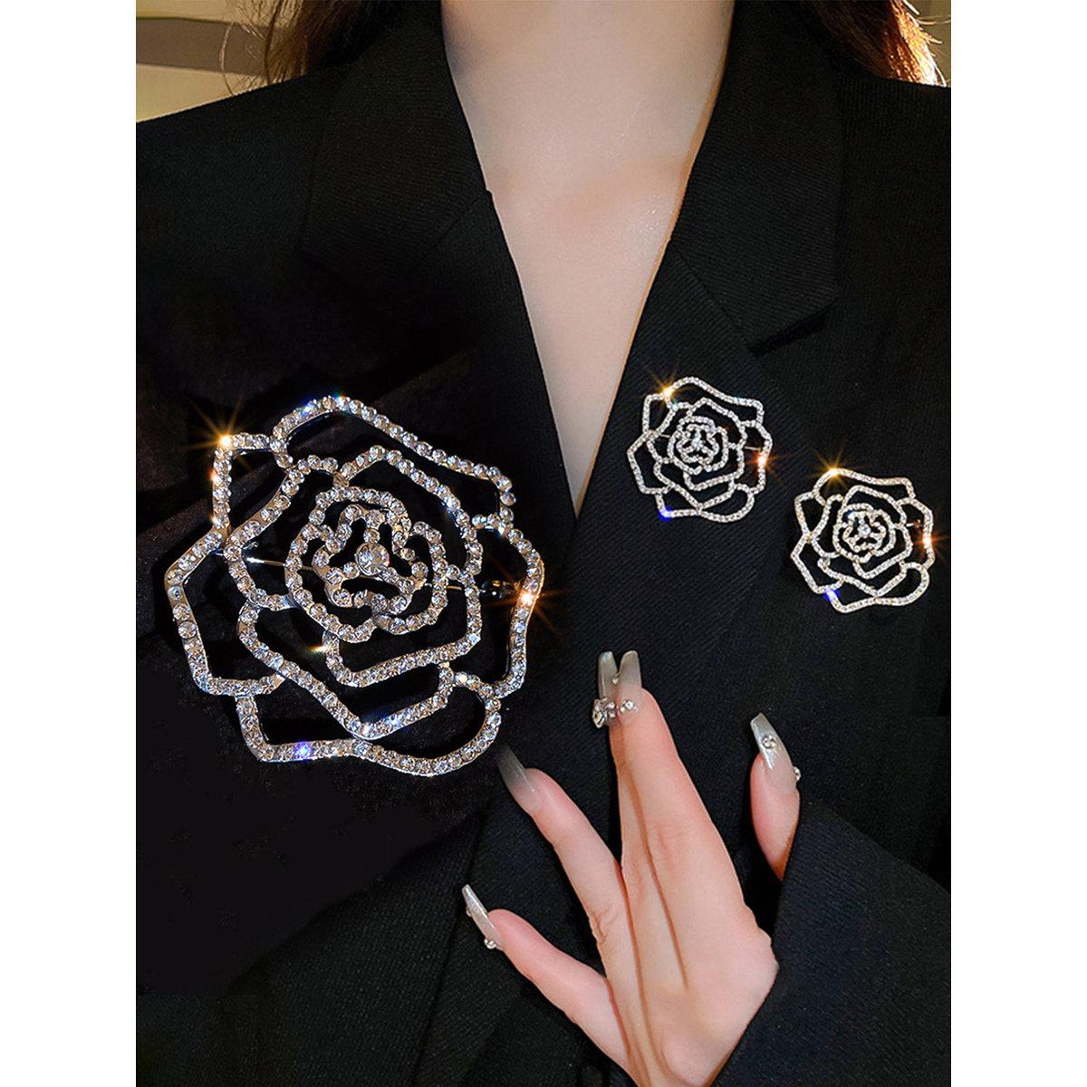 Take Two Embellished Rose Brooch-women-watchesandjewellery-jewellery-brooches-image-1