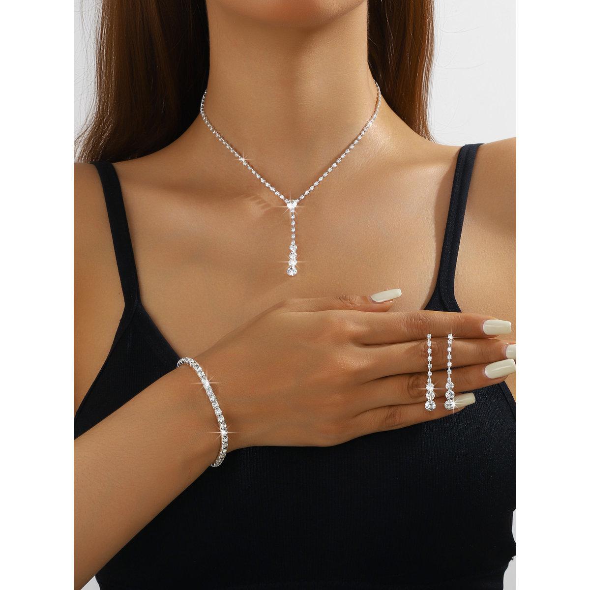 Take Two Rhinestone Necklace, Earrings and Bracelet Set-women-watchesandjewellery-jewellery-jewellerysets-image-1