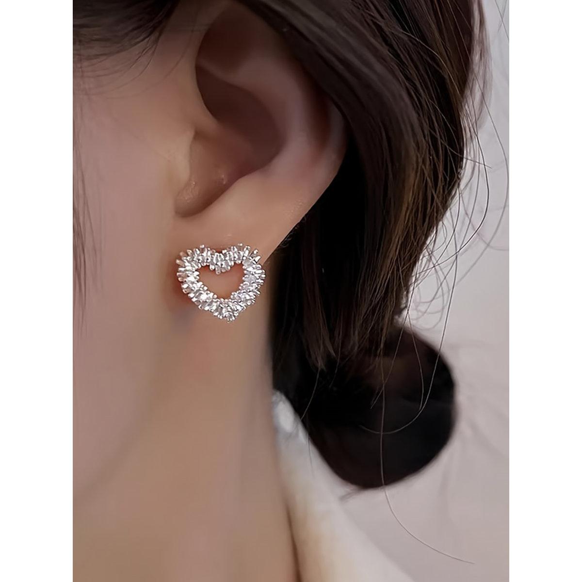 Take Two Embellished Heart Earrings-women-watchesandjewellery-jewellery-earrings-image-2