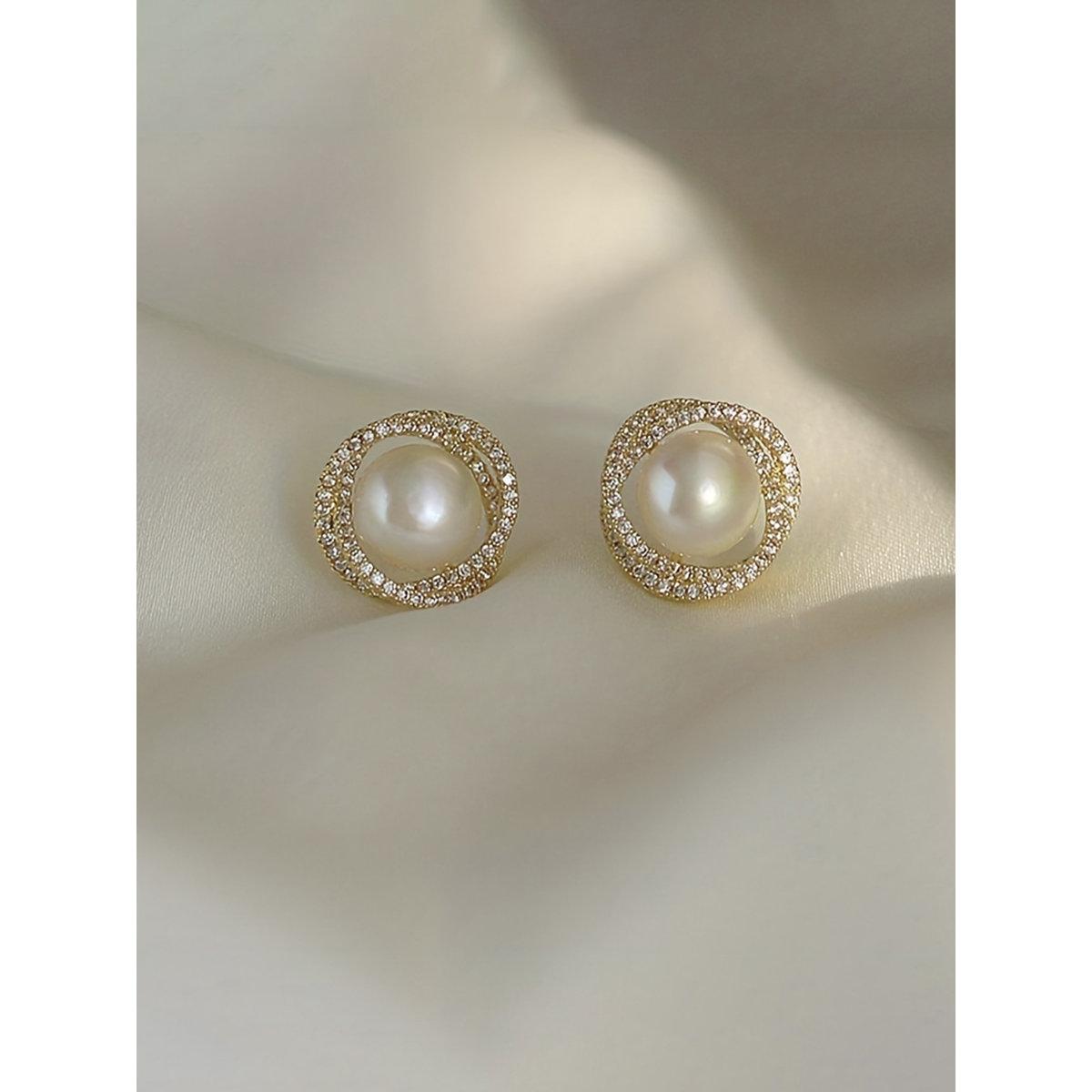 أقراط مُنمقة بلؤلؤ صناعي-women-watchesandjewellery-jewellery-earrings-image-2