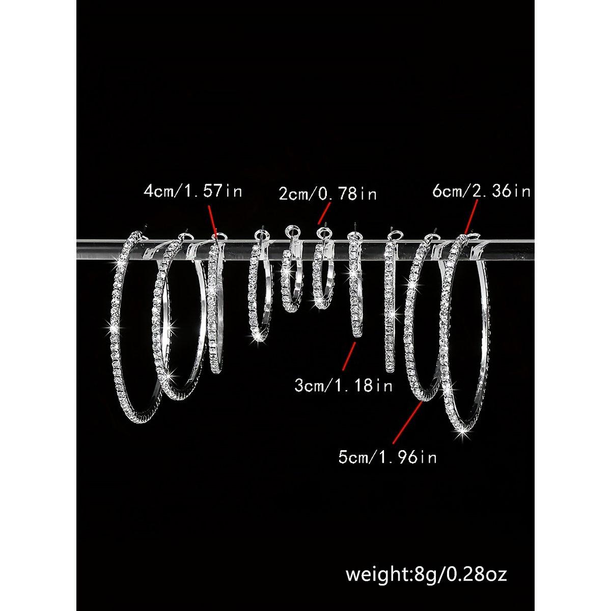 مجموعة من 5 - أقراط دائرية بتفاصيل مُنمقة-women-watchesandjewellery-jewellery-earrings-image-2