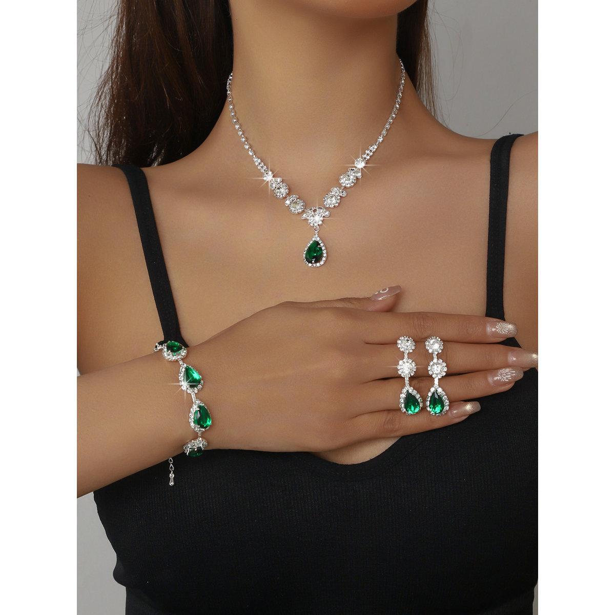 Take Two Embellished Rhinestone Necklace, Earrings and Bracelet Set-women-watchesandjewellery-jewellery-jewellerysets-image-1
