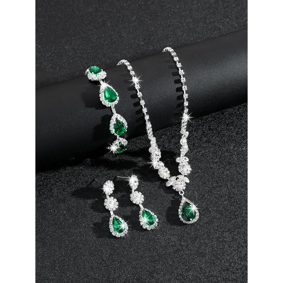 Take Two Embellished Rhinestone Necklace, Earrings and Bracelet Set-women-watchesandjewellery-jewellery-jewellerysets-image-2