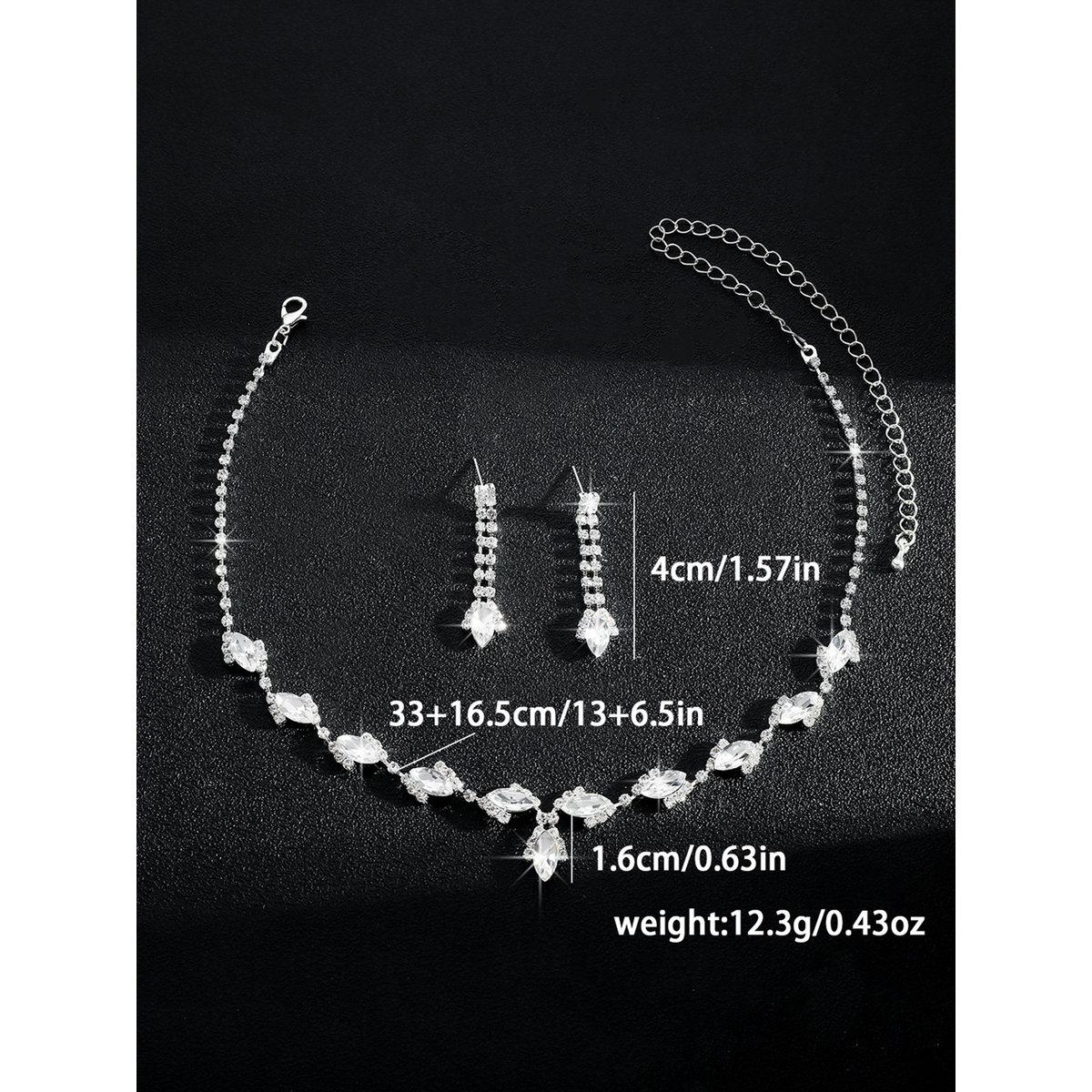 Take Two Embellished Rhinestone Drop Necklace and Earrings Set-women-watchesandjewellery-jewellery-jewellerysets-image-6