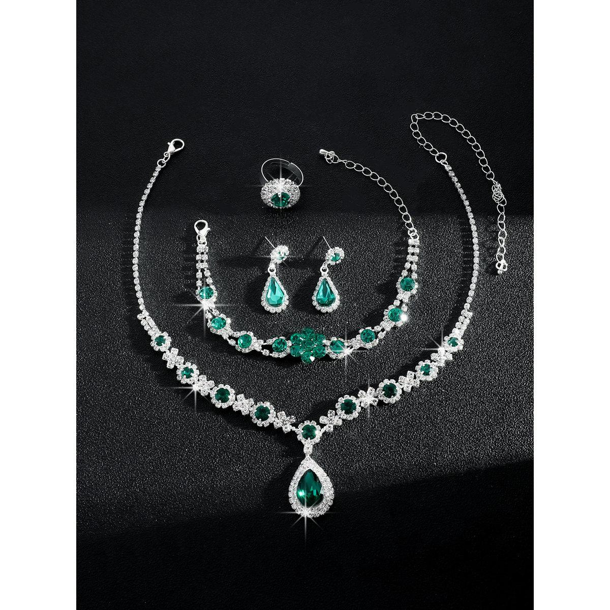طقم من قلادة وأقراط مع خاتم وسوار-women-watchesandjewellery-jewellery-jewellerysets-image-2