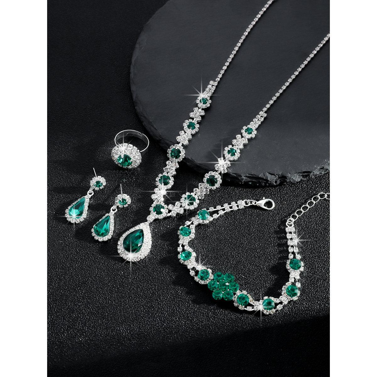 طقم من قلادة وأقراط مع خاتم وسوار-women-watchesandjewellery-jewellery-jewellerysets-image-3