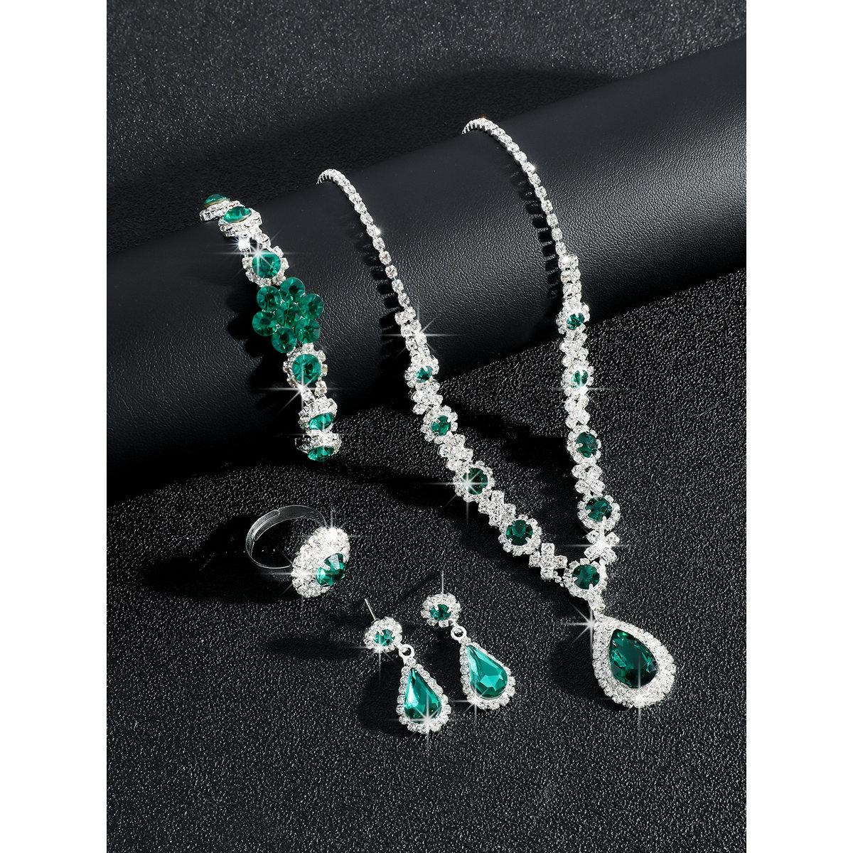 طقم من قلادة وأقراط مع خاتم وسوار-women-watchesandjewellery-jewellery-jewellerysets-image-5