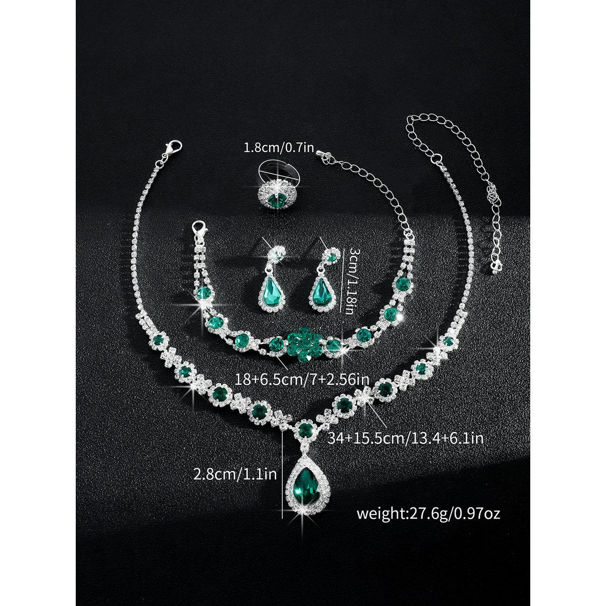 طقم من قلادة وأقراط مع خاتم وسوار-women-watchesandjewellery-jewellery-jewellerysets-image-6