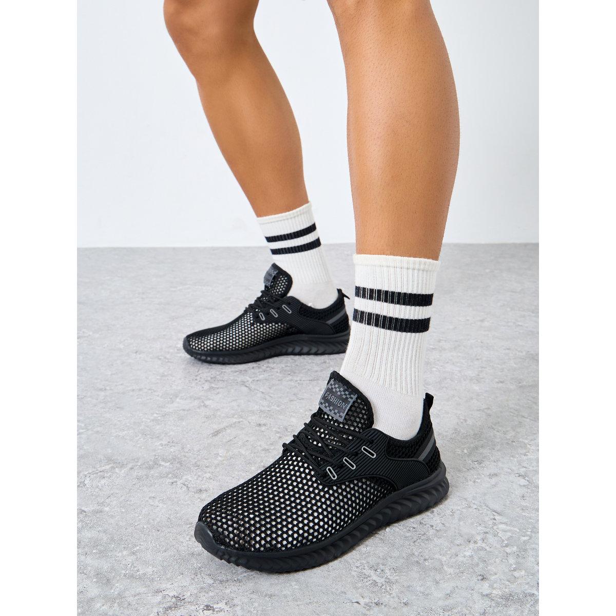 Take Two Textured Lace Up Sneakers-men-shoes-sneakers-image-1