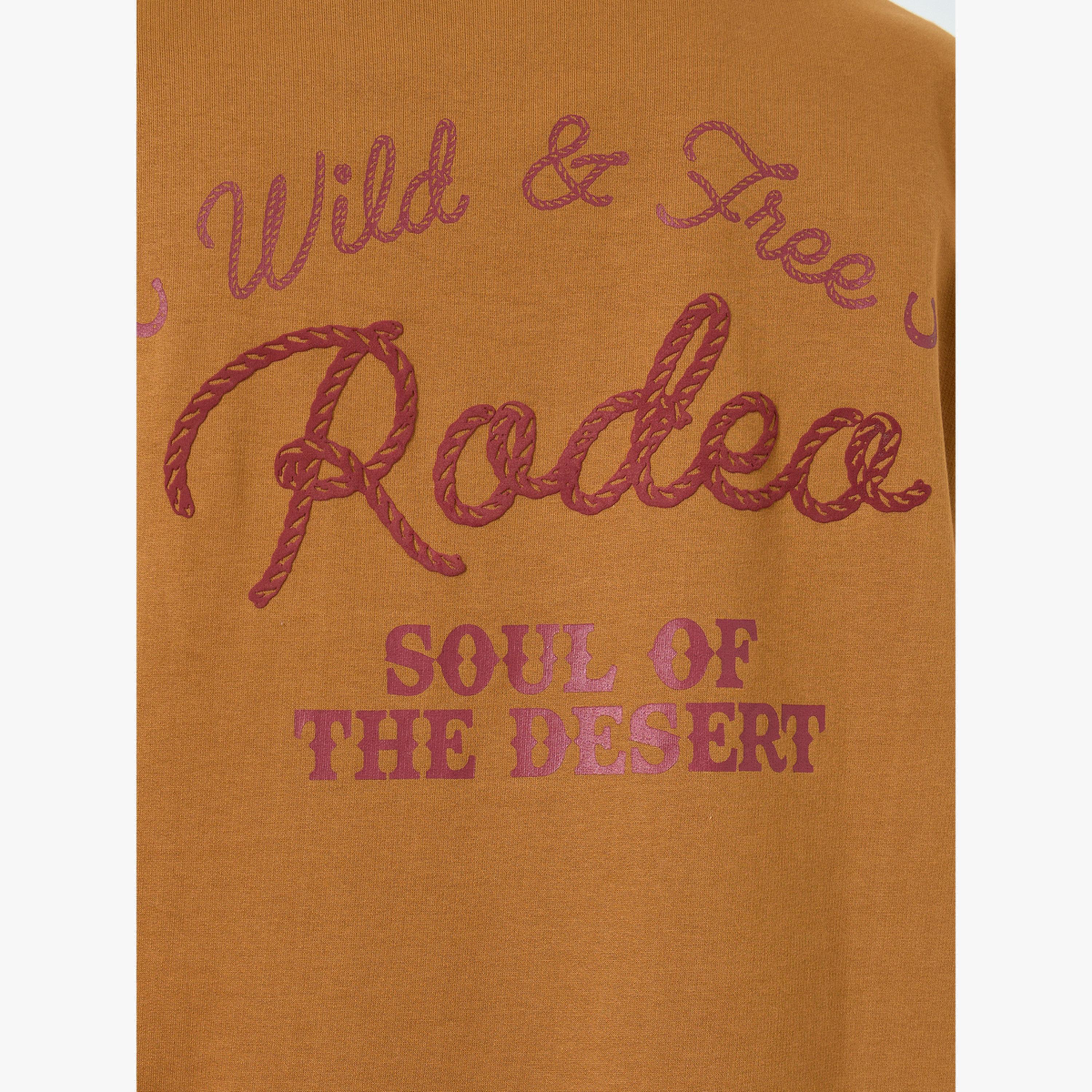 Styli Men Brown Embroidered Slogan Oversized T-Shirt-men-clothing-tshirtsandpolos-tshirts-image-5