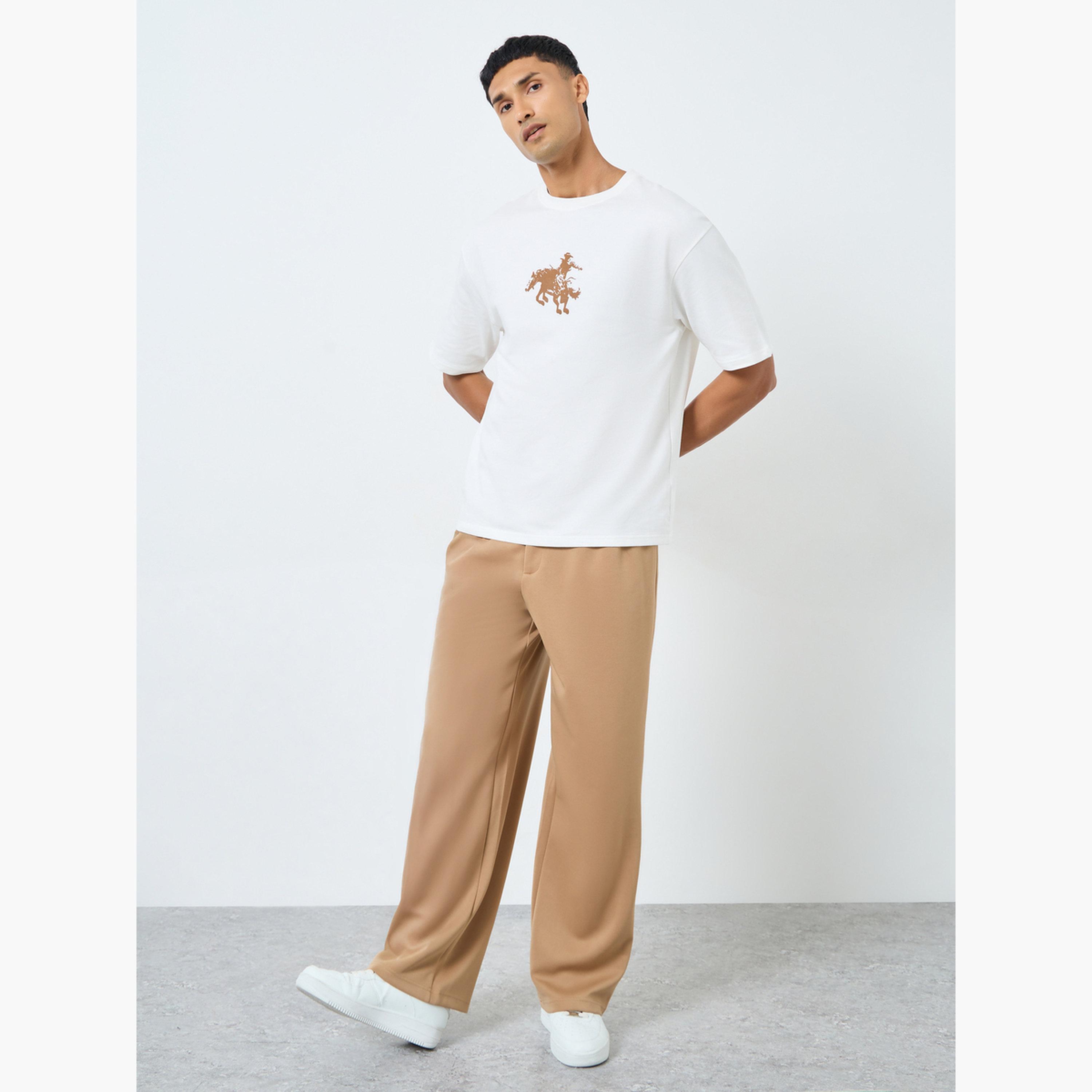 Styli Men White Ranchy Rodeo Graphic Oversized T-Shirt-men-clothing-tshirtsandpolos-tshirts-image-2