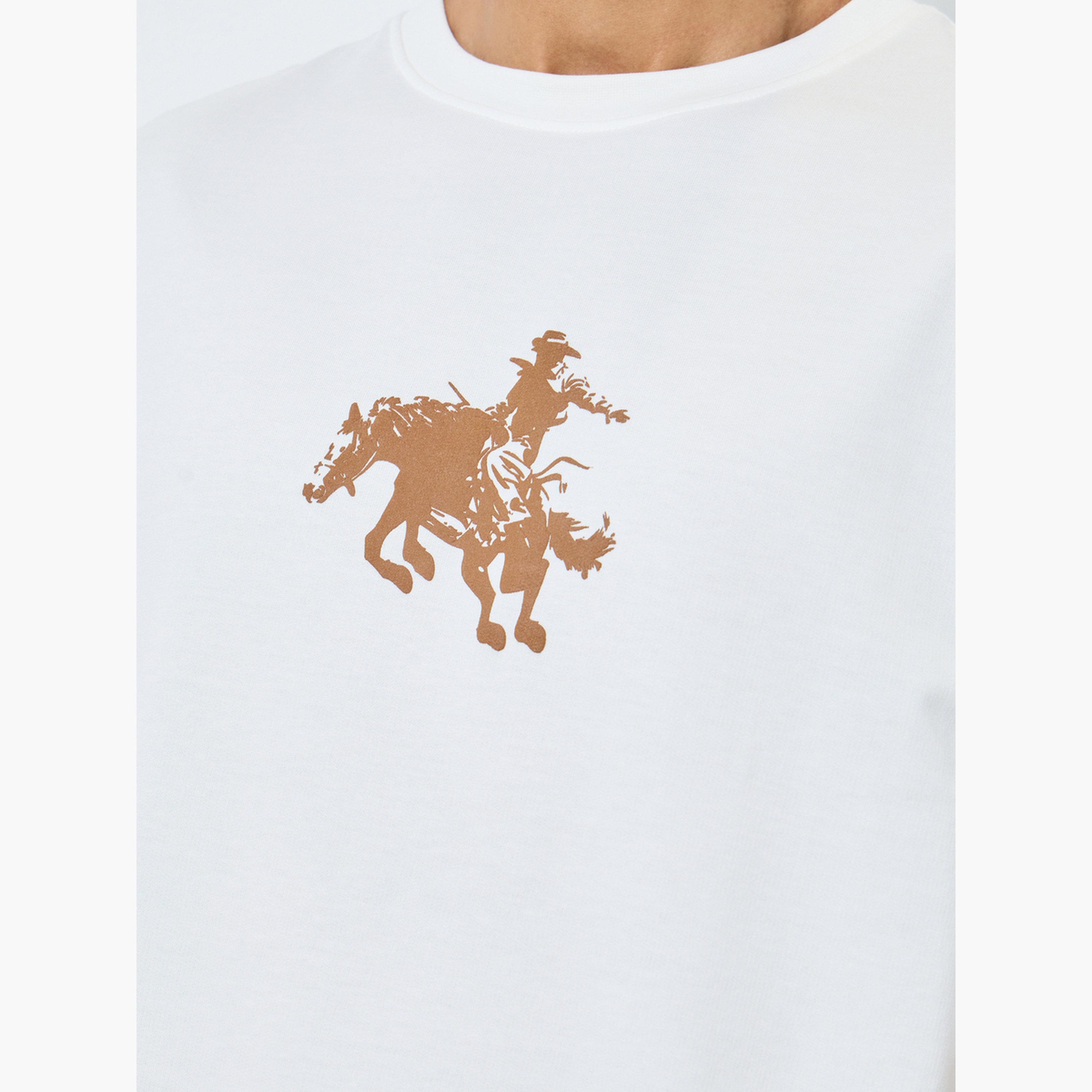 ستايلي - تي شيرت رجالي كبير الحجم برسومات رانشي روديو لون أبيض-men-clothing-tshirtsandpolos-tshirts-image-5