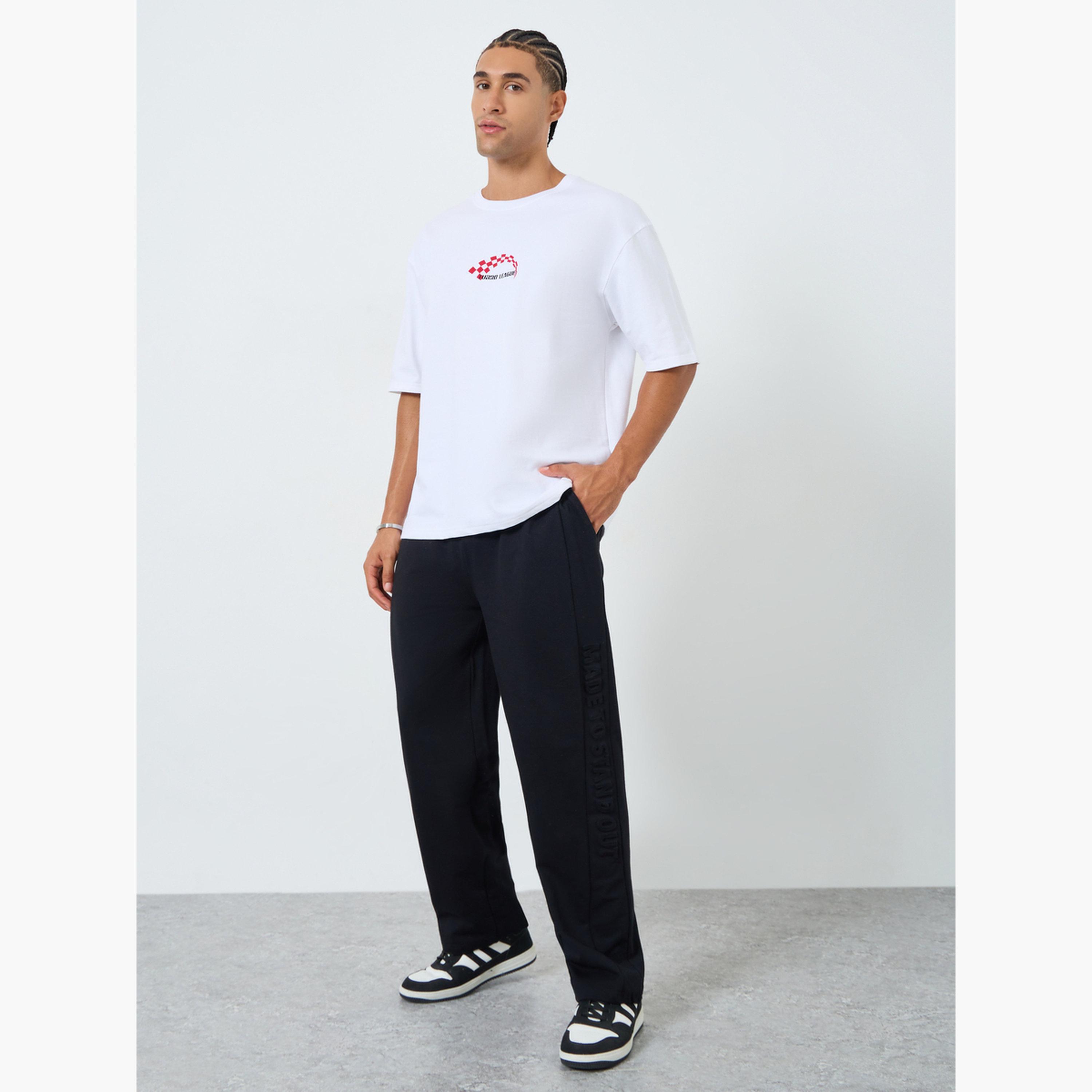 Styli Men White Graphic Print Oversized T-Shirt-men-clothing-tshirtsandpolos-tshirts-image-2