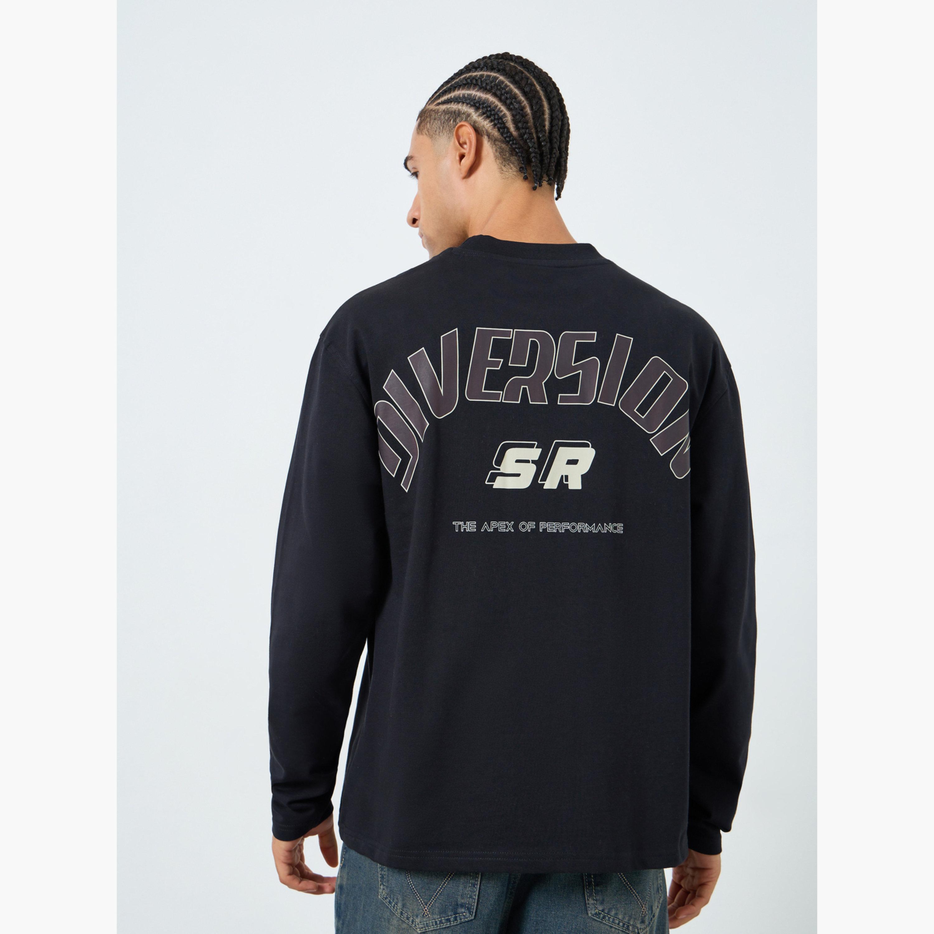 Styli Men Black Graphic Print Oversized T-Shirt-men-clothing-tshirtsandpolos-tshirts-image-5