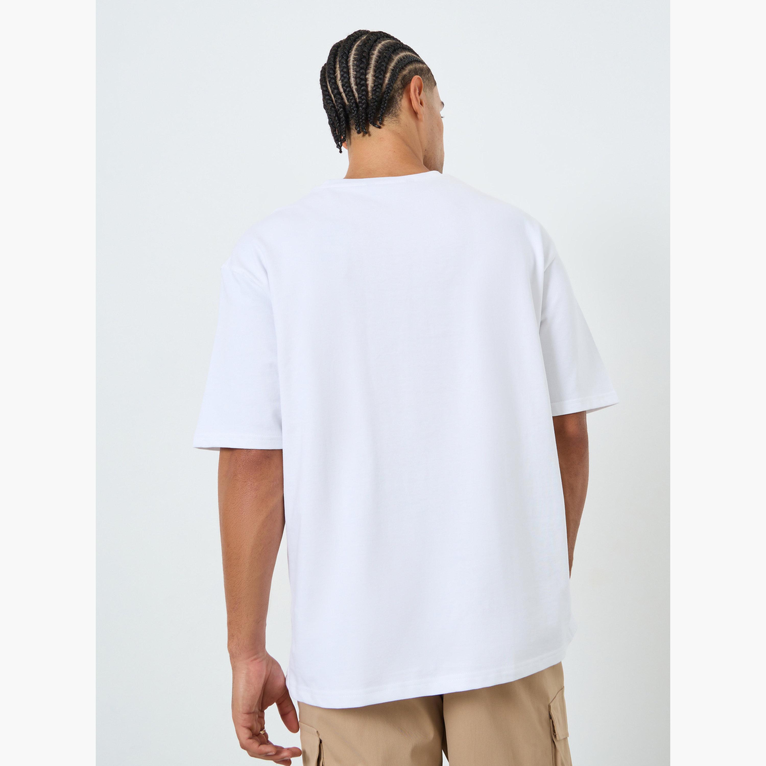Styli Men White Graphic Print Oversized T-Shirt-men-clothing-tshirtsandpolos-tshirts-image-5