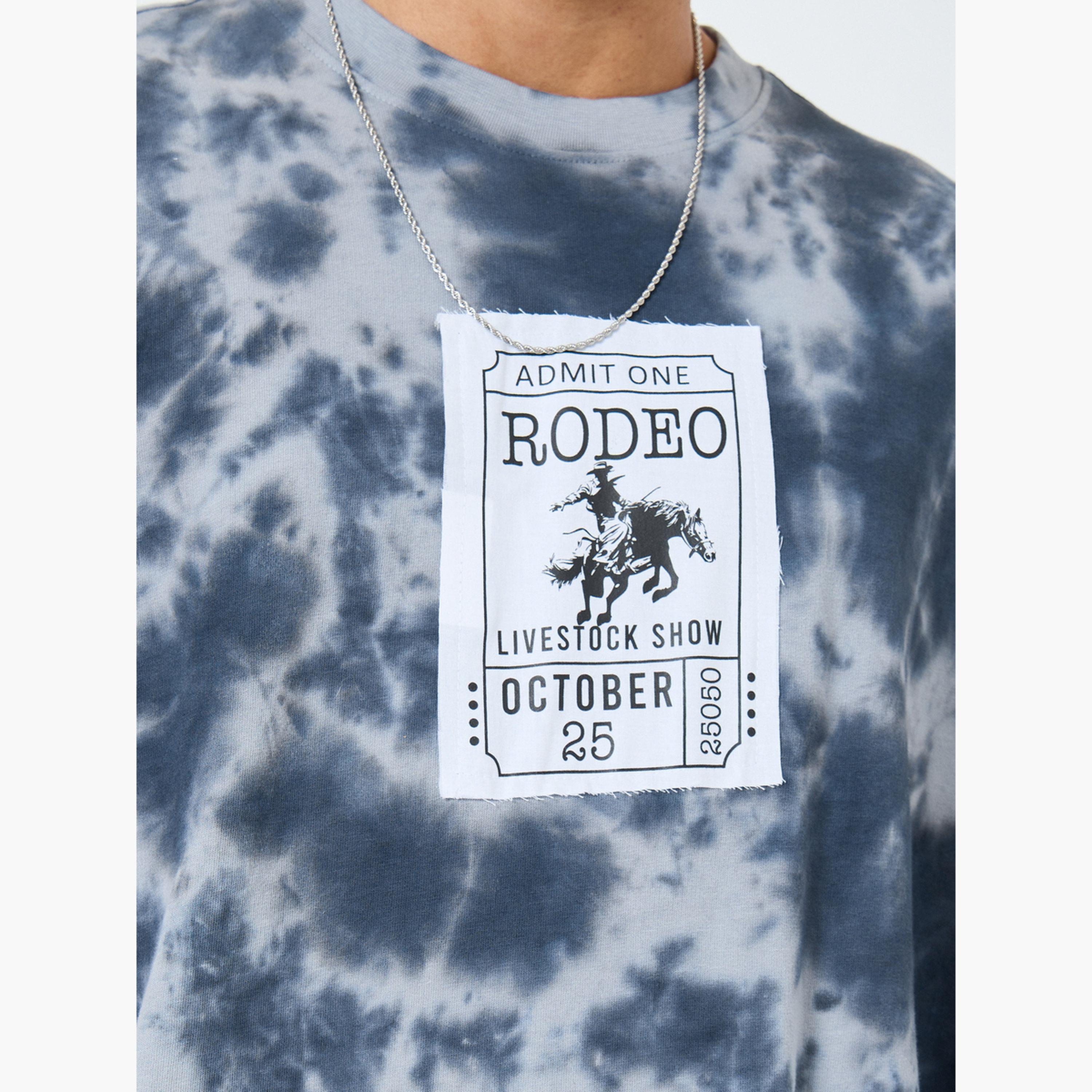 تيشيرت بطبعة صباغة جرافيك وقصة واسعة للرجال-men-clothing-tshirtsandpolos-tshirts-image-3