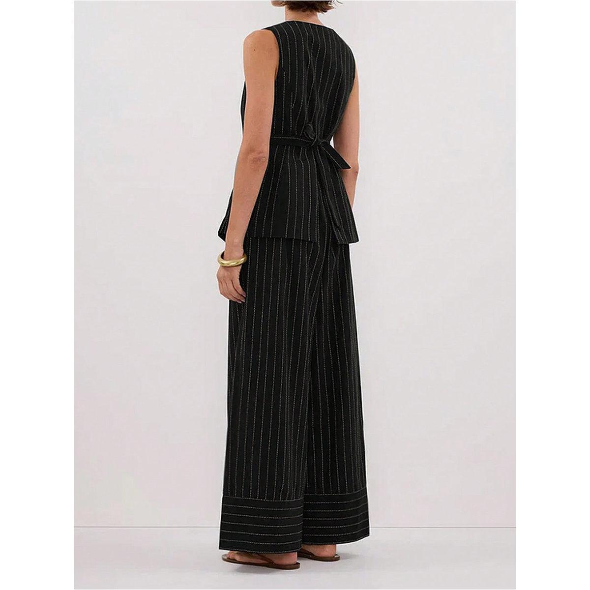 Take Two Striped Button Up Top and Pants Co-Ords-women-clothing-coordsets-image-10